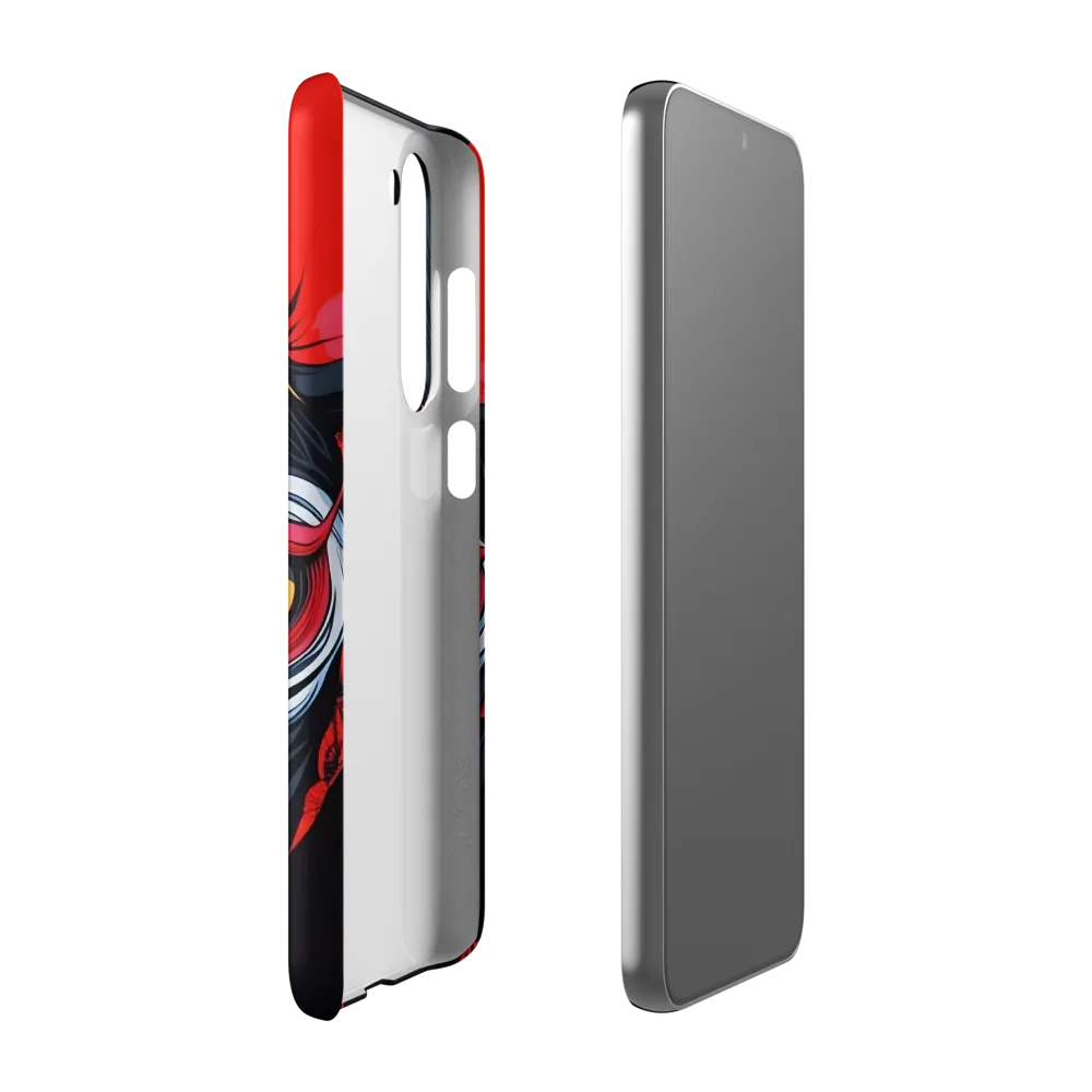 Mystical Bull with Floral Motifs | Phone Case |  S23 Plus | Snap Case | Matte