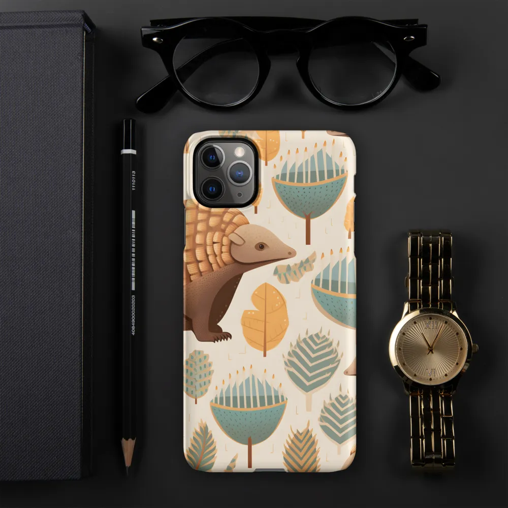 Pangolins in a Whimsical Habitat | Phone Case |  11 Pro Max | Snap Case | Matte