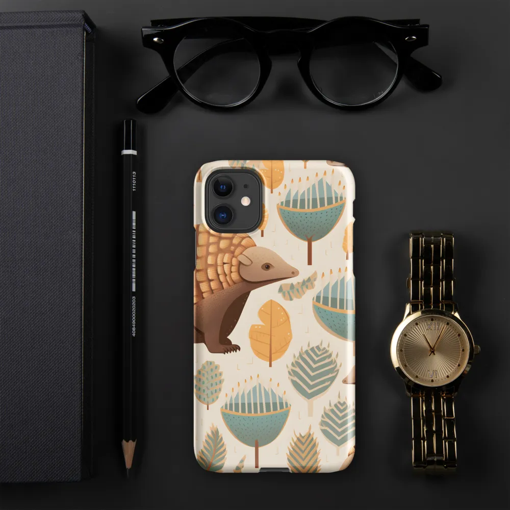 Pangolins in a Whimsical Habitat | Phone Case |  11 | Snap Case | Glossy