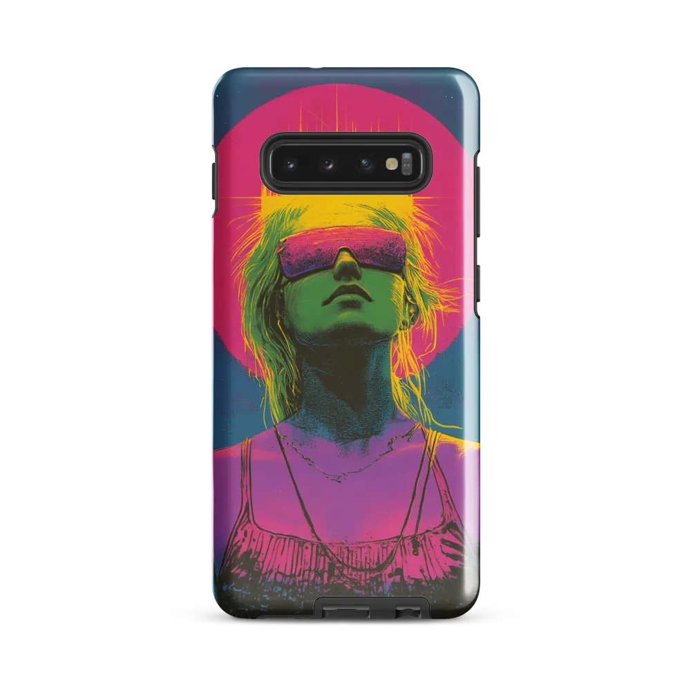 Neon Dreams: Portrait of a Modern Muse | Phone Case |  S10 Plus | Tough Case | Glossy