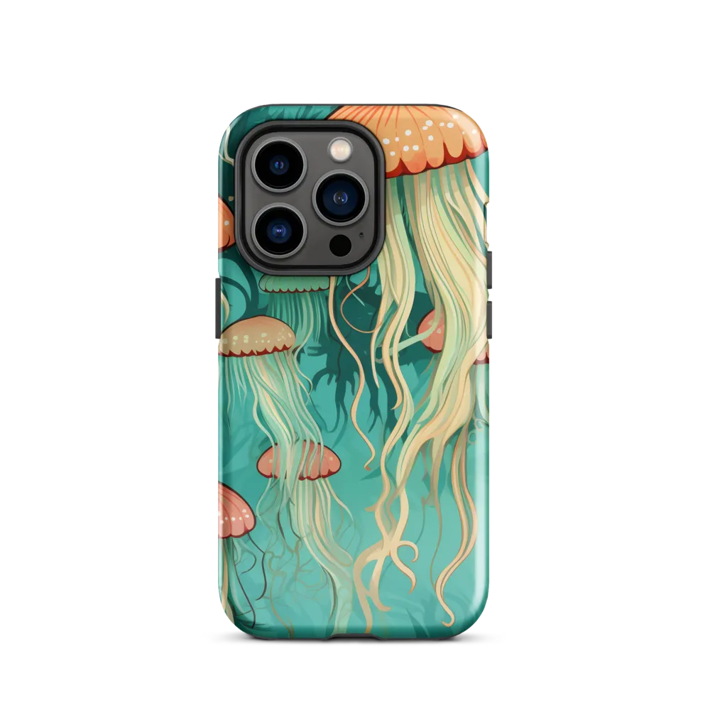 Ethereal Dance of Jellyfish | Phone Case |  14 Pro | Tough Case | Glossy