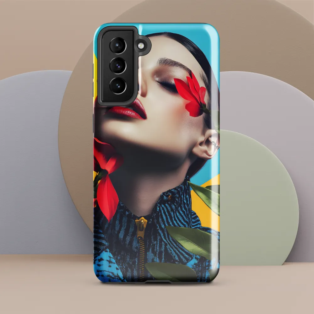 Floral Serenity: A Contemporary Portrait