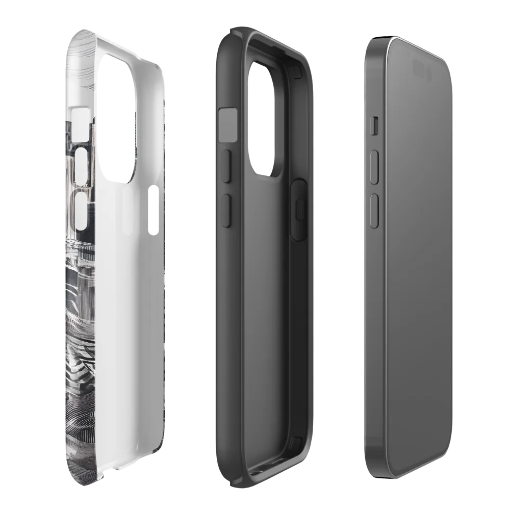 Urban Rhythm in Black and White | Phone Case |  14 Pro | Tough Case | Glossy