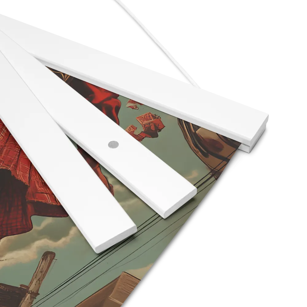 Flight of the Urban Dreamer | Poster With White Wood Hanger | 12″×12″