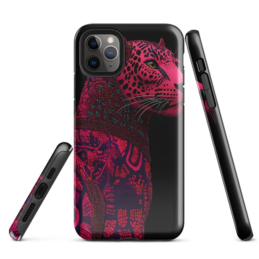 Surreal Majesty: The Pink Leopard | Phone Case |  11 Pro Max | Tough Case | Glossy