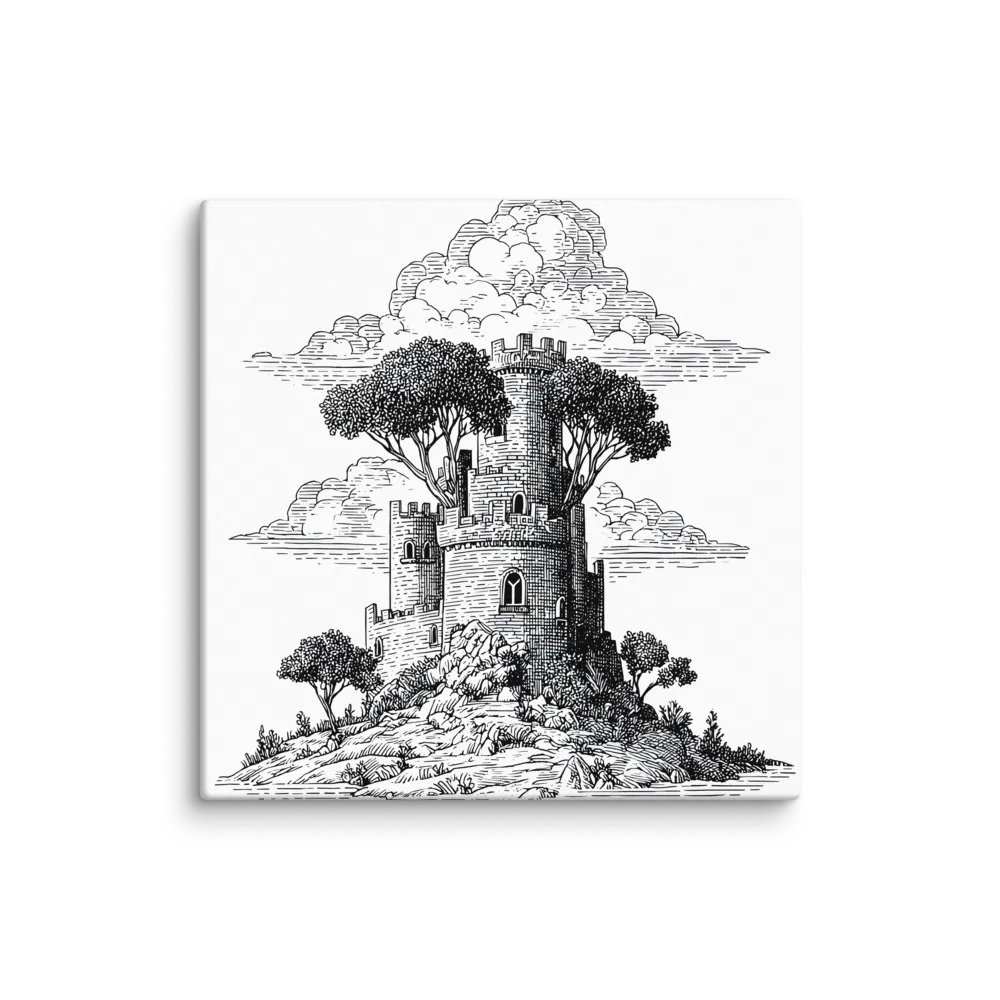 Hilltop Keep 
 Canvas | 28″x 28″