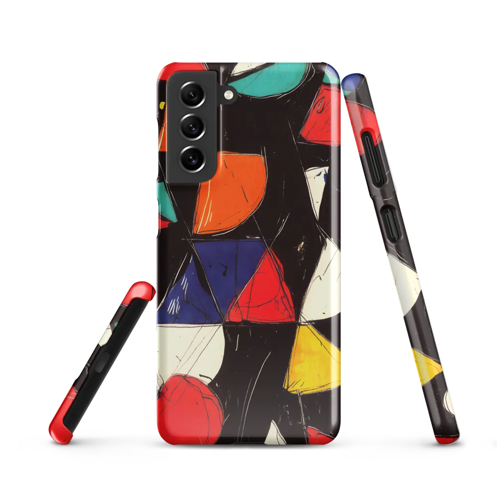 Vibrant Geometric Symphony | Phone Case |  S21 | Snap Case | Glossy