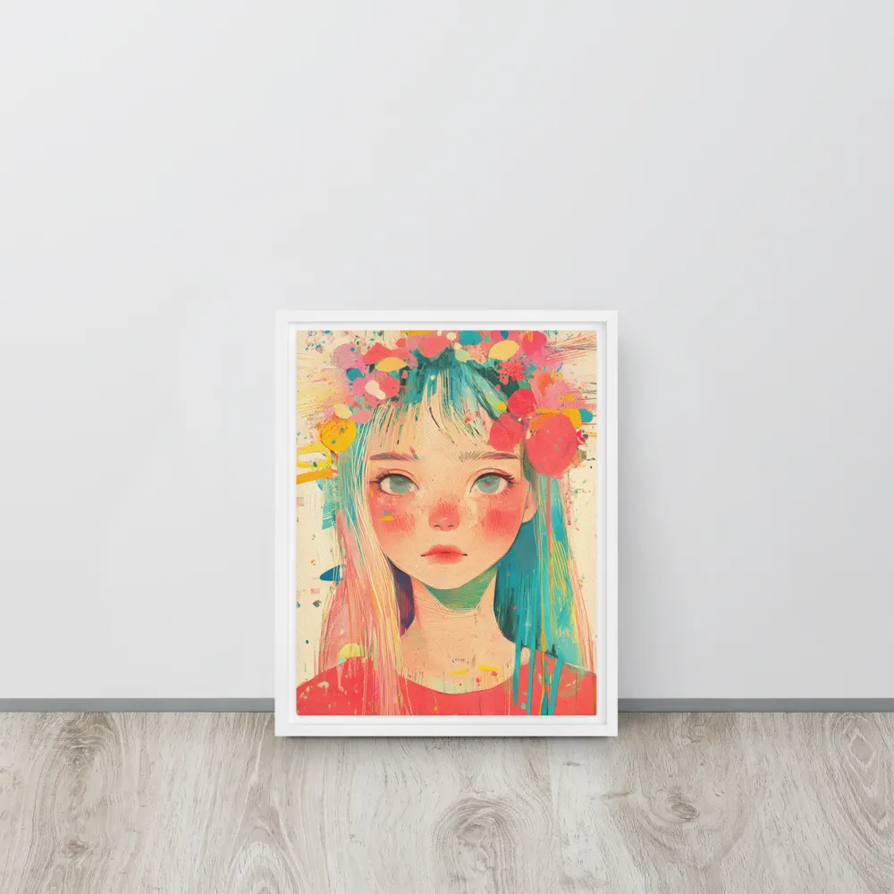 Whimsical Blossom | Canvas with White Frame | 11″×14″