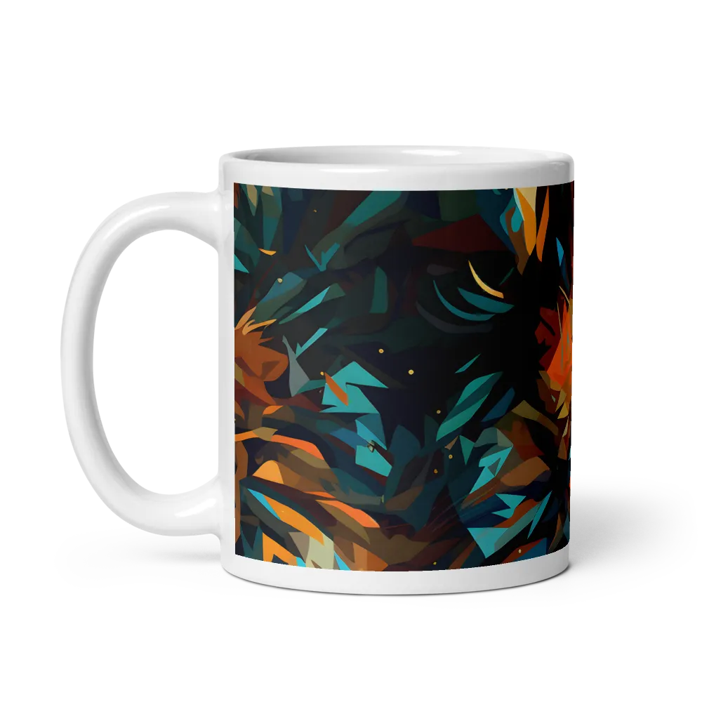 Wild Symphony: Abstract Tigers | Mug with White inside | 11 oz