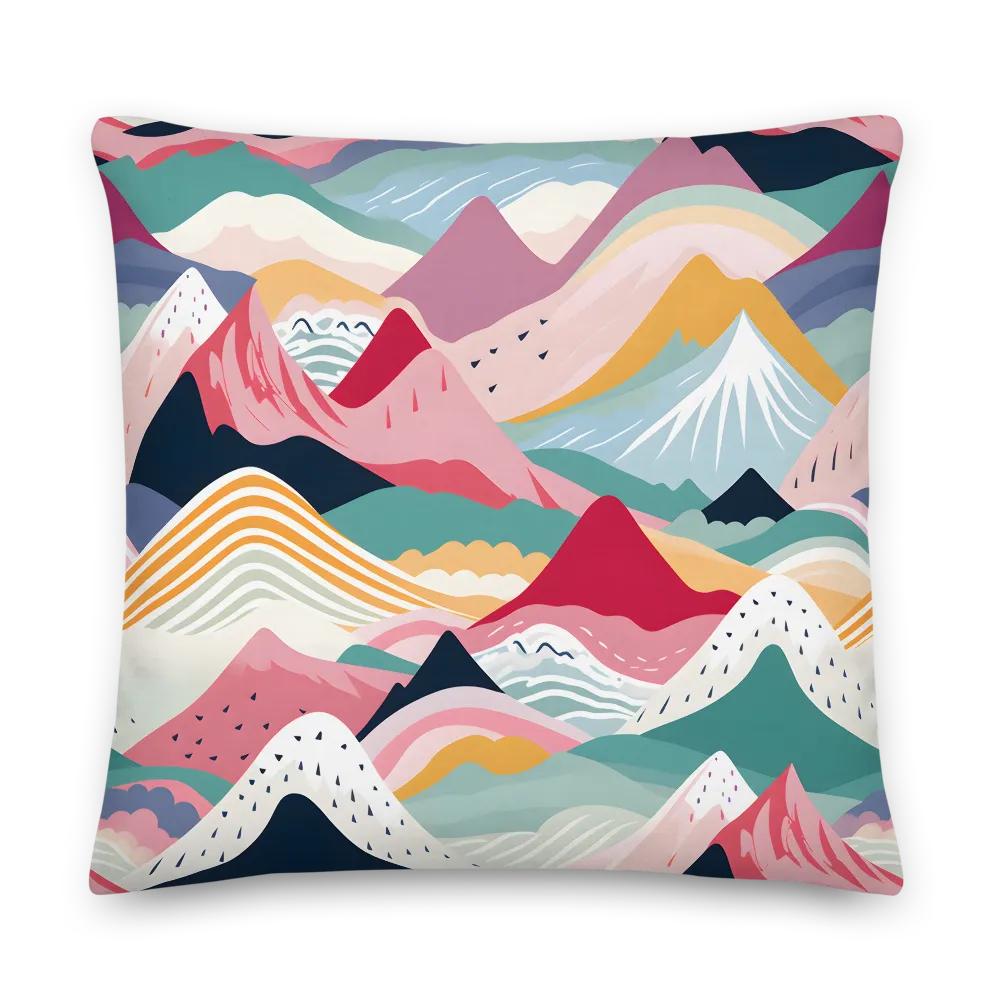 Harmonious Mountain Waves | Pillow | 22″×22″