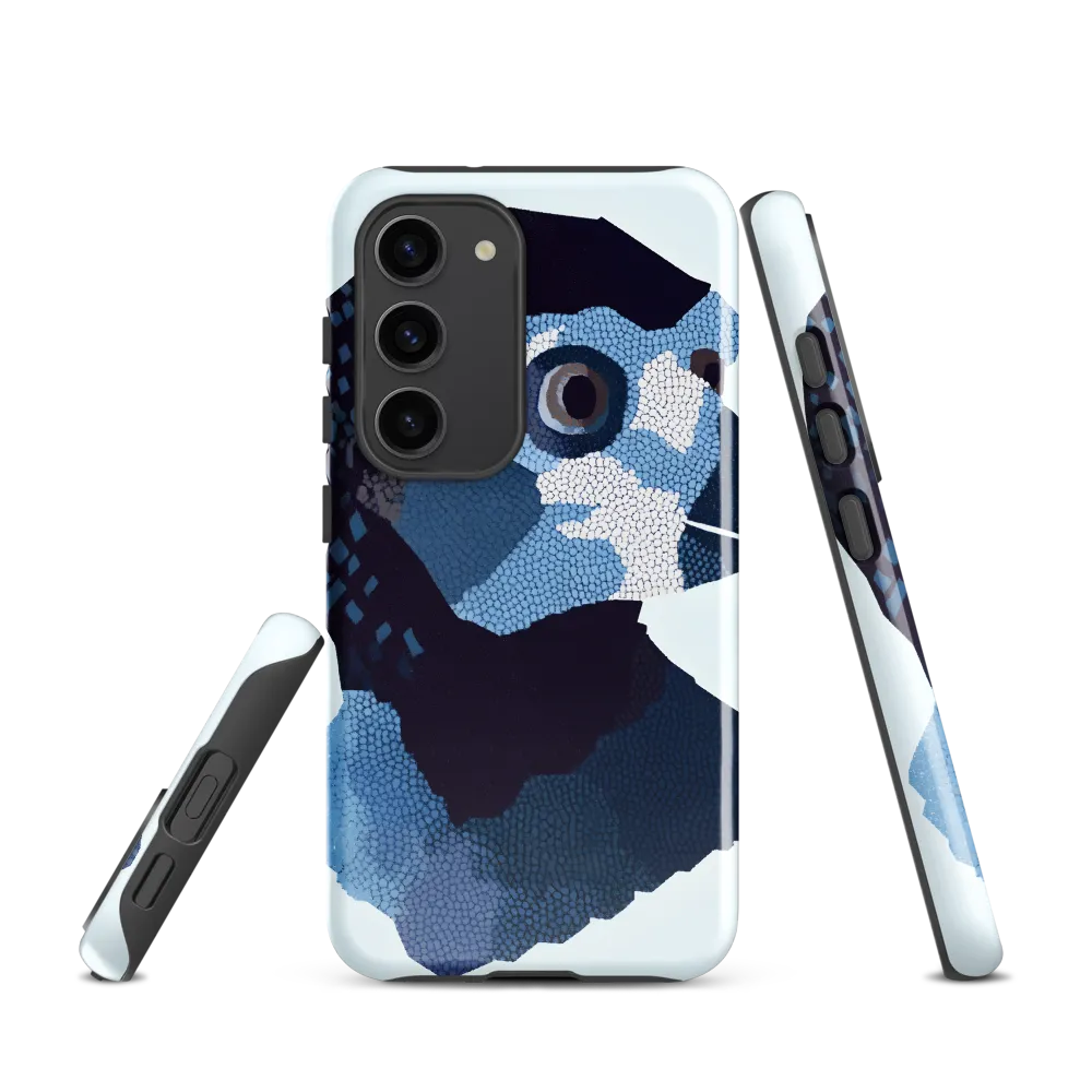 Abstract Avian Portrait in Blue