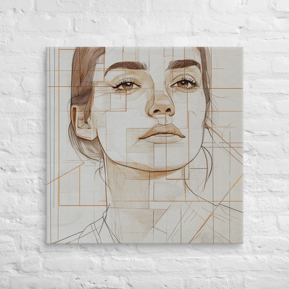 Geometric Serenity: A Minimalist Portrait