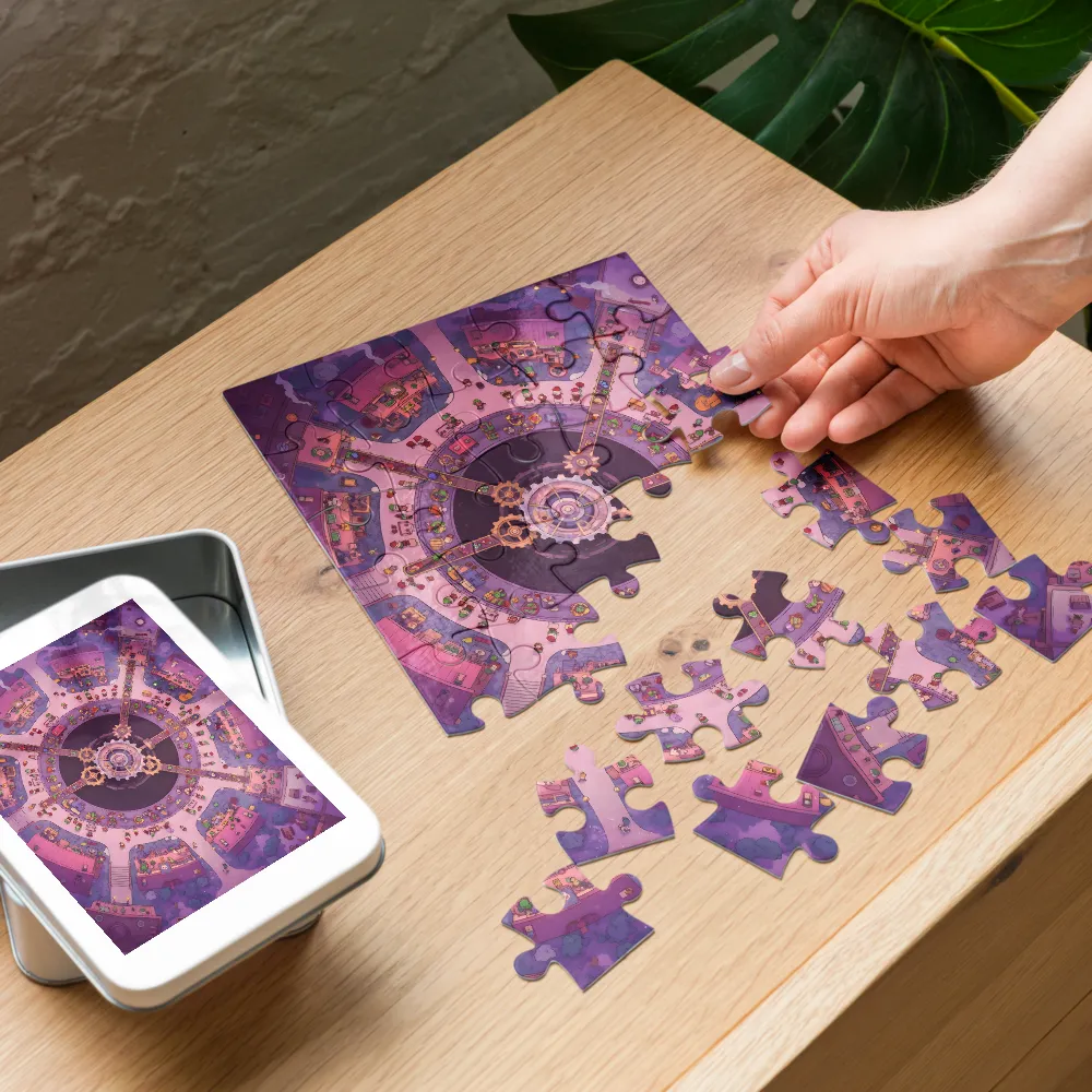 Clockwork Market 
 Jigsaw Puzzle in Tin Box