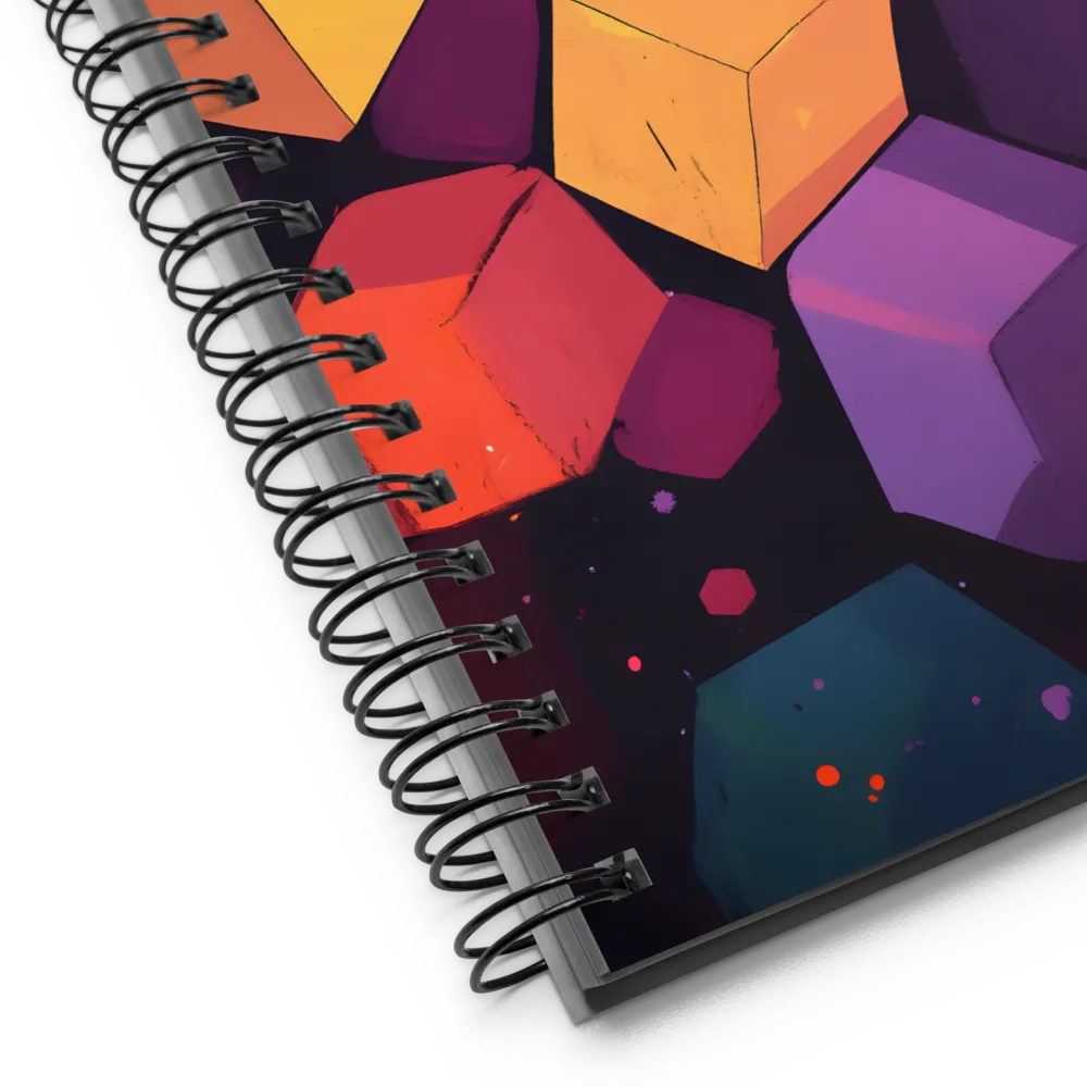 Dynamic Geometric Harmony | Spiral Notebook