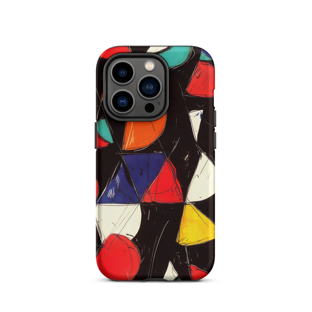 Vibrant Geometric Symphony | Phone Case |  14 Pro | Tough Case | Matte