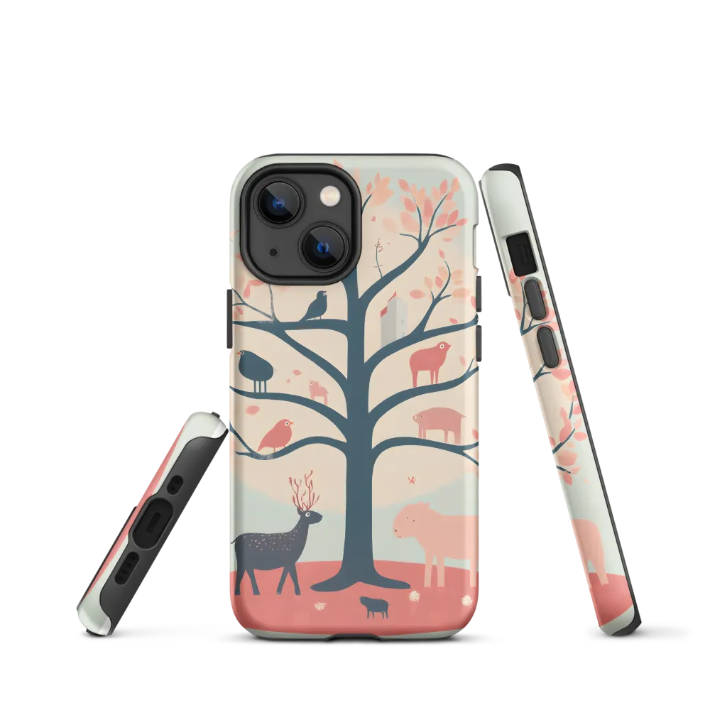 Whimsical Tree with Playful Creatures