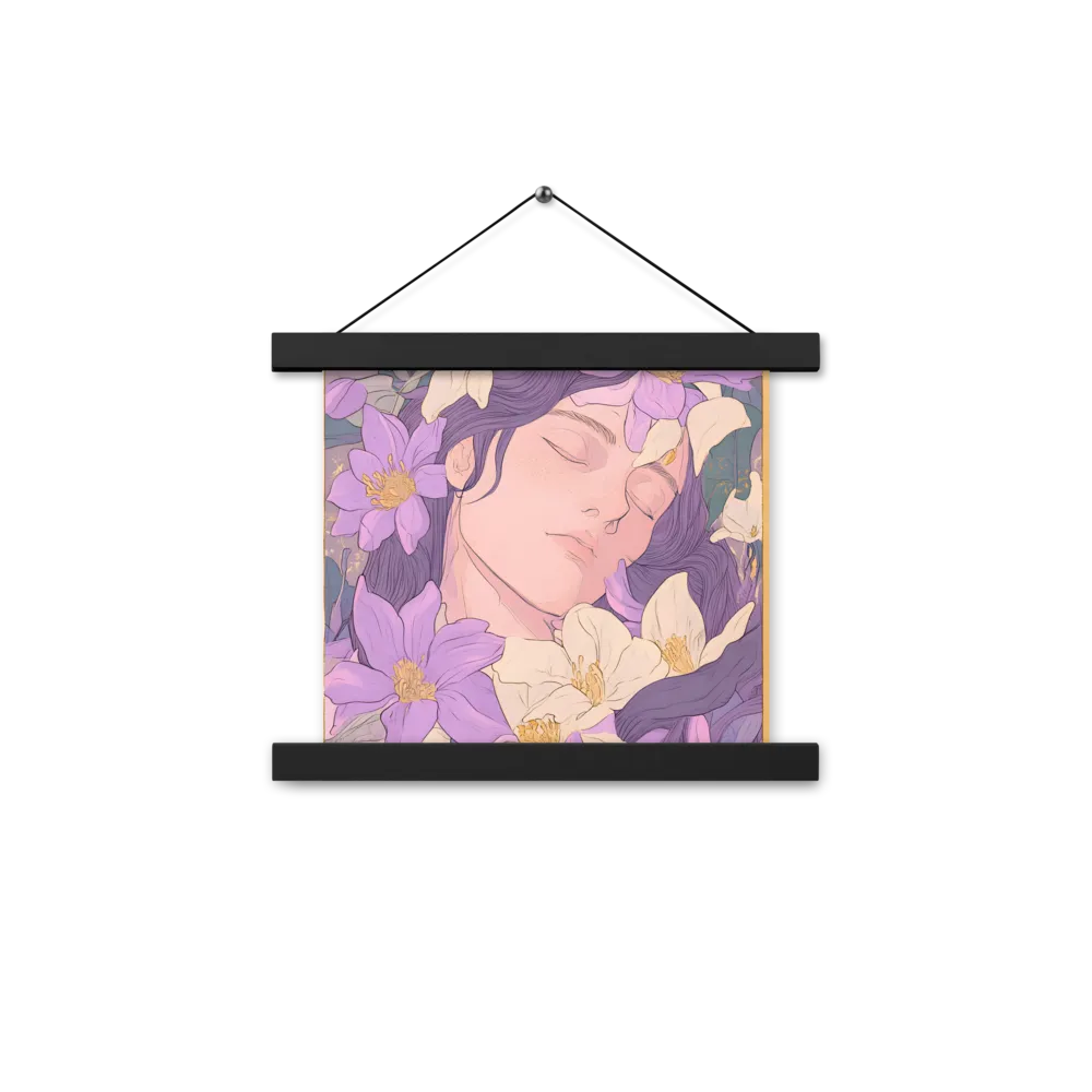 Harmony in Bloom | Poster With Black Wood Hanger | 10″×10″