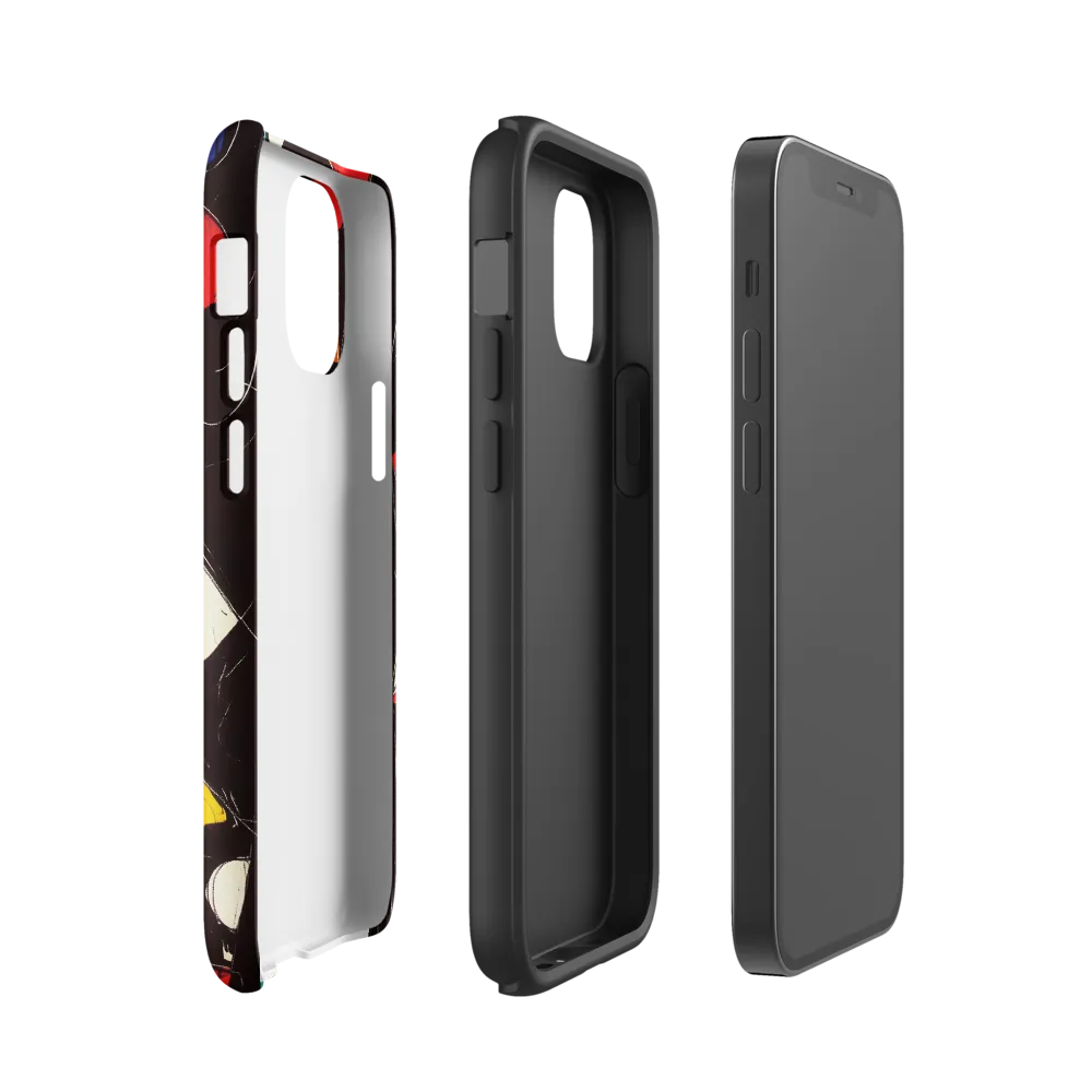 Vibrant Geometric Symphony | Phone Case |  12 mini | Tough Case | Glossy