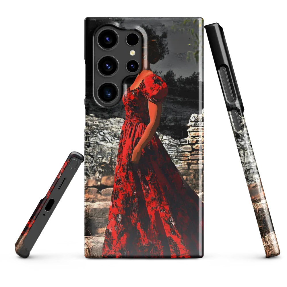 Elegance in Red | Phone Case |  S24 Ultra | Snap Case | Glossy