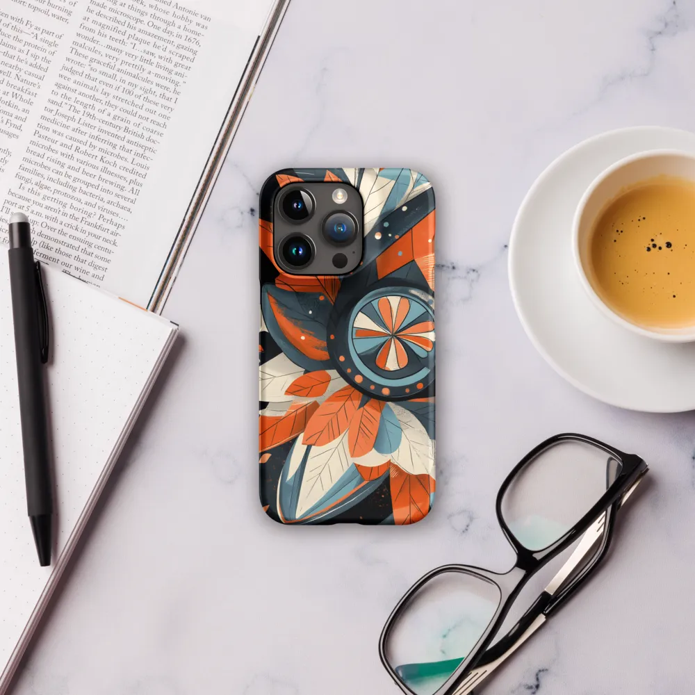 Floral Symphony in Orange and Teal
