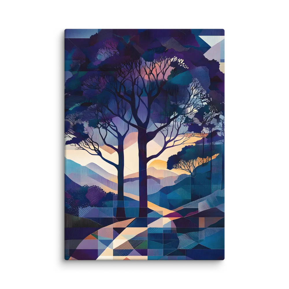 Tranquil Geometry: A Journey Through Color | Canvas | 18″×26″