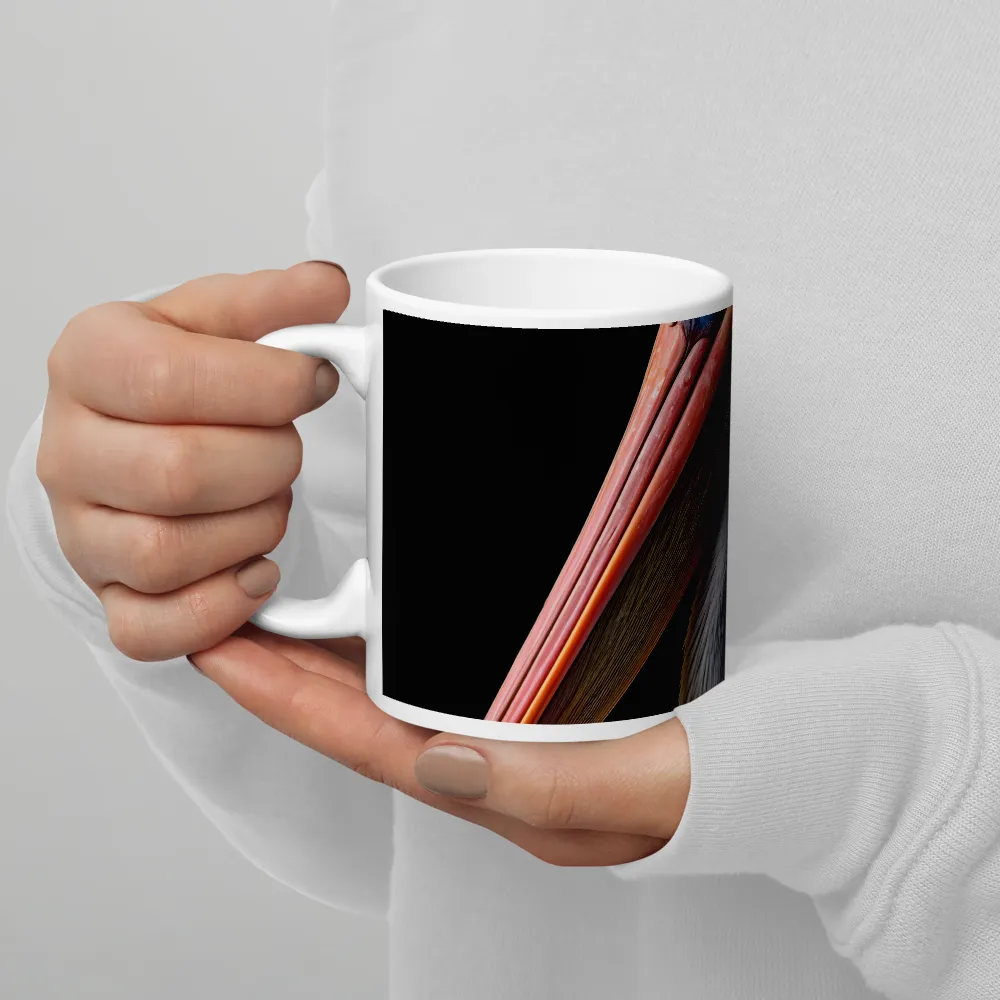 Elegance in White: The Pelican | Mug with White inside | 11 oz