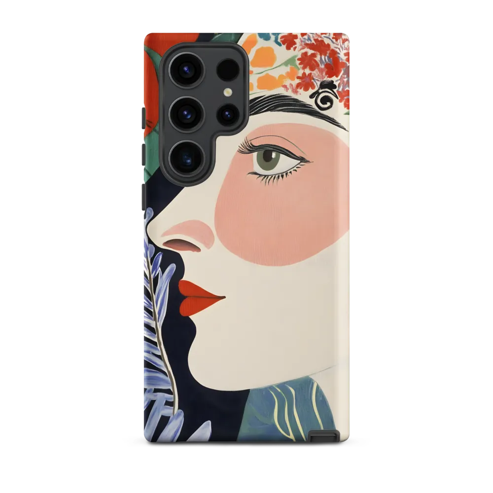 Floral Serenade: A Modern Portrait