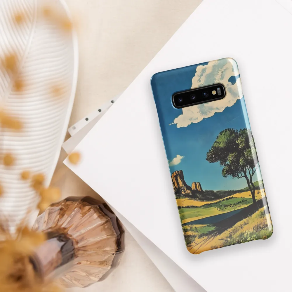 Serenity in Nature: A Realistic Landscape | Phone Case |  S10 Plus | Snap Case | Glossy