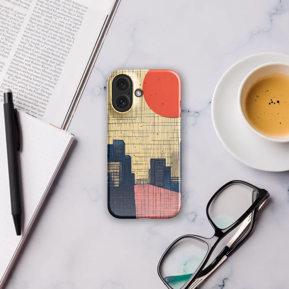 Urban Echoes: A Minimalist Cityscape | Phone Case |  16 | Snap Case | Glossy