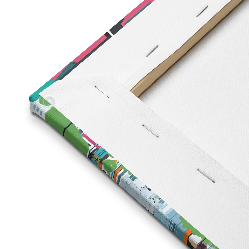 Urban Symphony: A Modern Cityscape | Thin Canvas | 12″×16″
