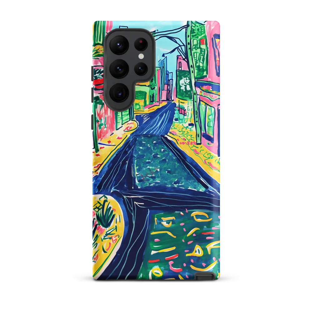 Dreamy Street in Vibrant Hues