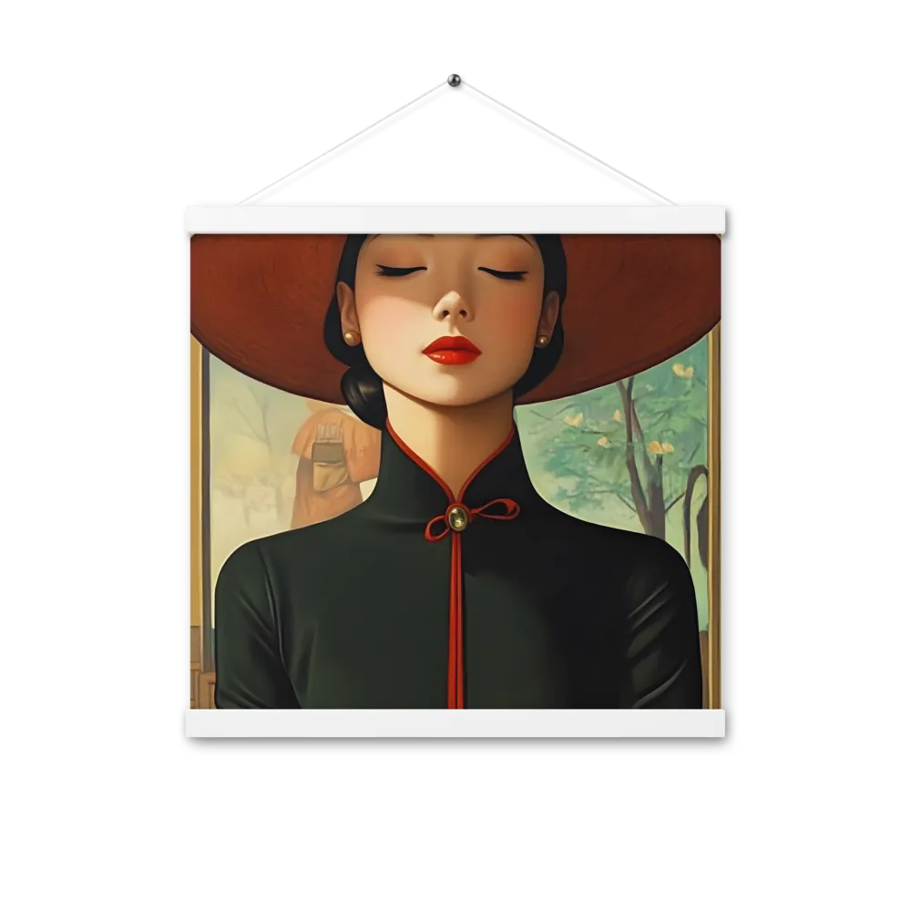 Elegance in Tranquility | Poster With White Wood Hanger | 16″×16″