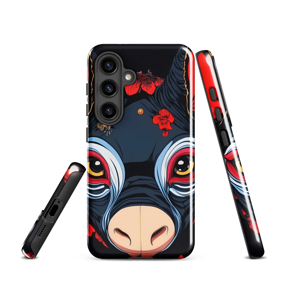Mystical Bull with Floral Motifs