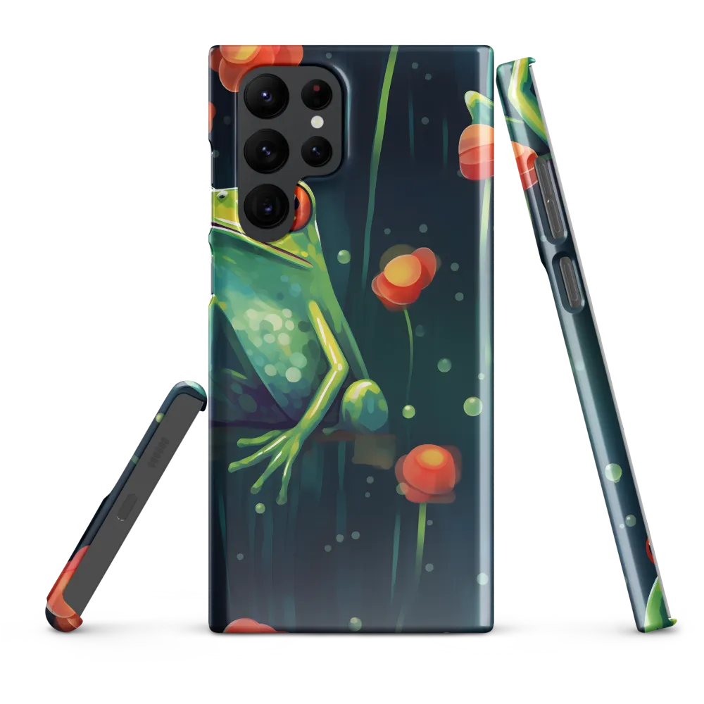 Playful Frogs in a Lush Pond