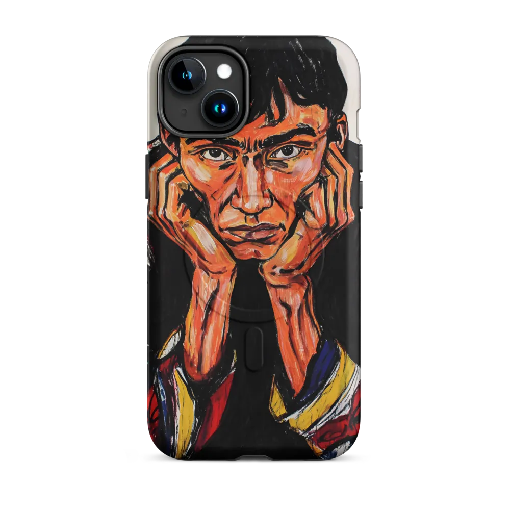 Contemplative Intensity: An Expressionist Portrait