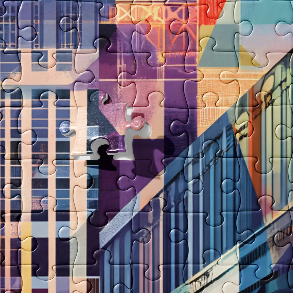 Urban Symphony: A Digital Cityscape | Jigsaw Puzzle | 252 pieces