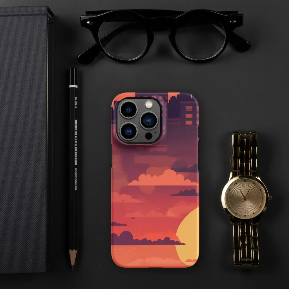 Urban Dusk: A Symphony of Cityscapes | Phone Case |  13 Pro | Snap Case | Matte