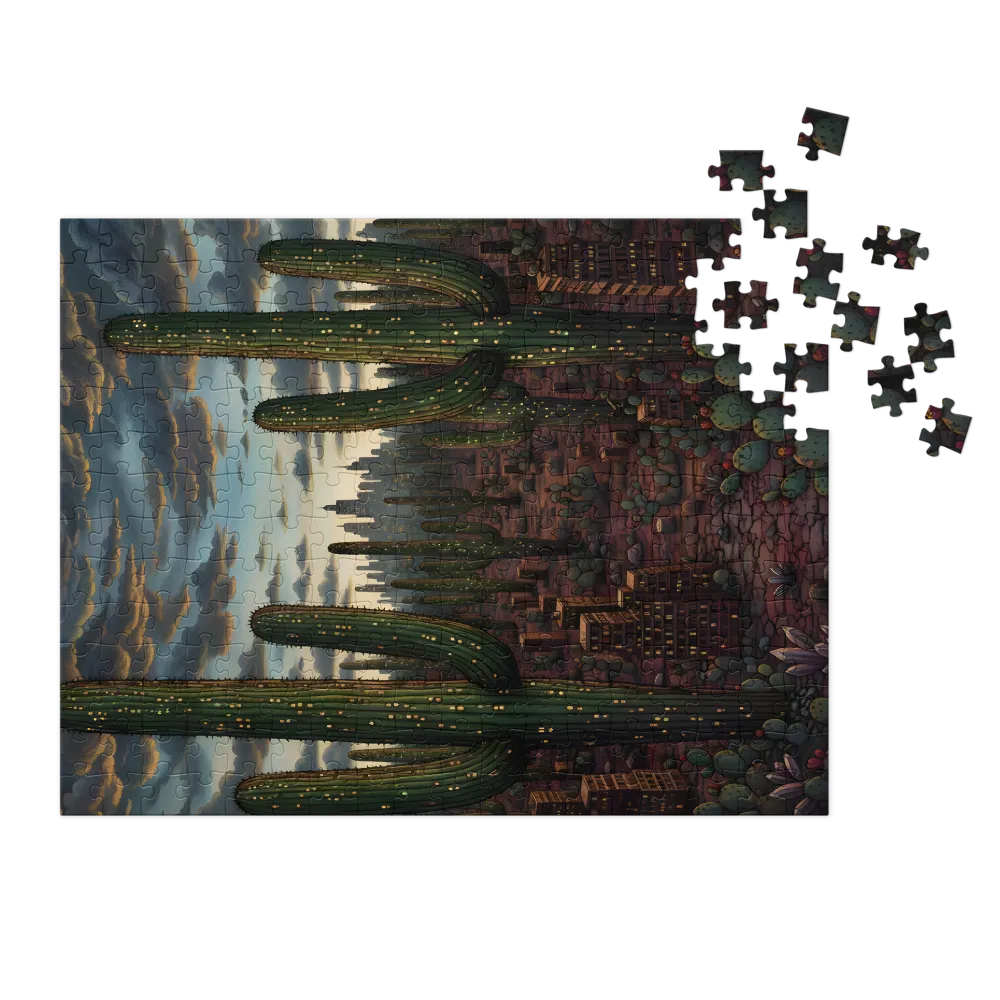 Desert Metropolis 
 Jigsaw Puzzle in Tin Box