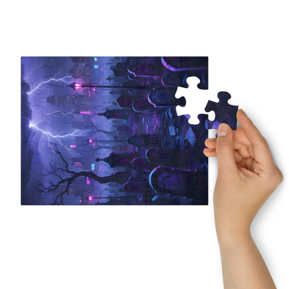 Neon Cemetery 
 Jigsaw Puzzle in Tin Box