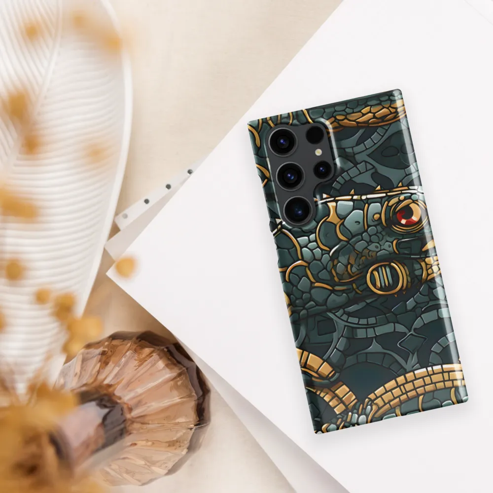 Reptilian Elegance: A Digital Art Nouveau Tapestry