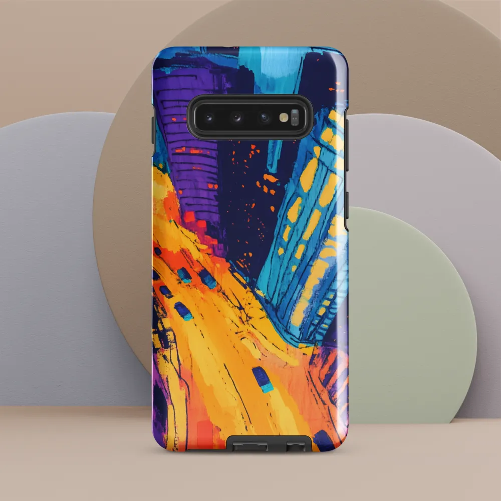 Electric City Nightscape | Phone Case |  S10 Plus | Tough Case | Glossy