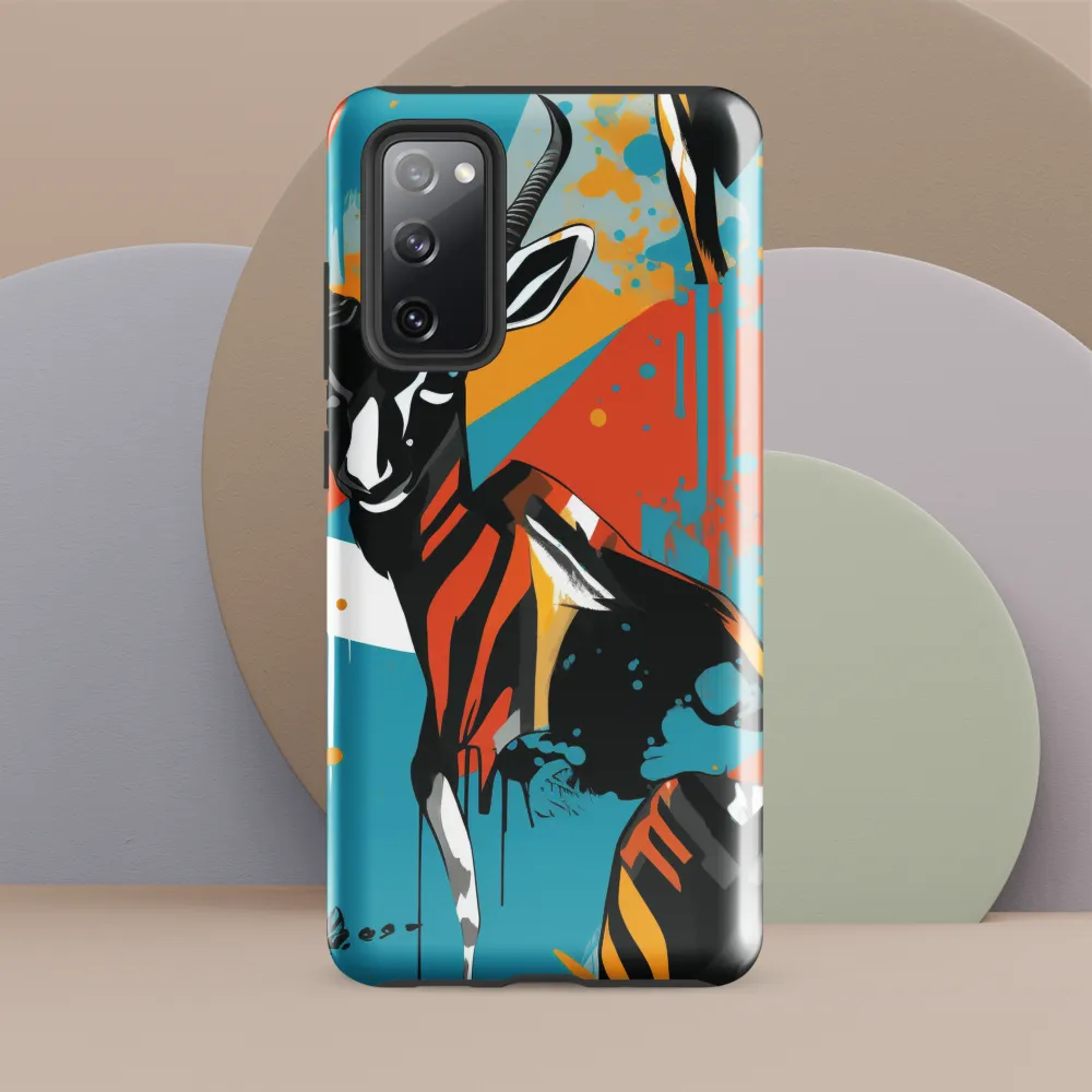 Dynamic Antelope in Vivid Abstract