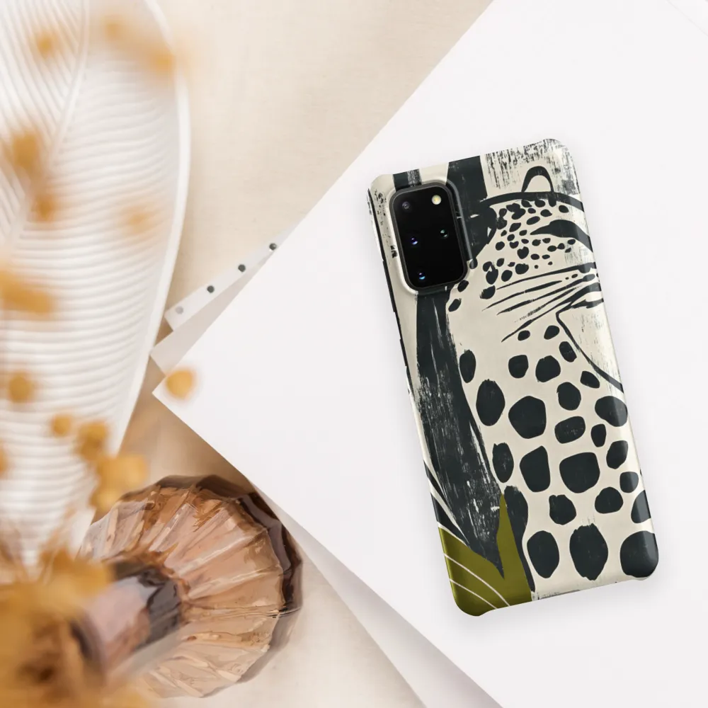 Leopard in Silhouette: A Modern Appeal | Phone Case |  S20 Plus | Snap Case | Matte