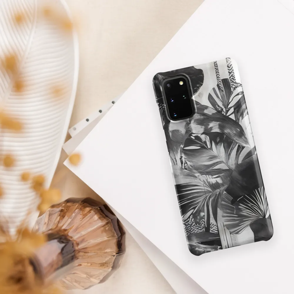 Monochrome Serenity in Tropical Foliage