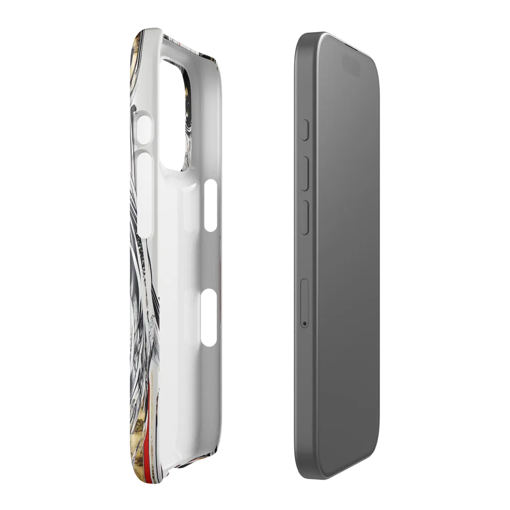 Ethereal Majesty: The Abstract Zebra | Phone Case |  16 Pro | Snap Case | Glossy