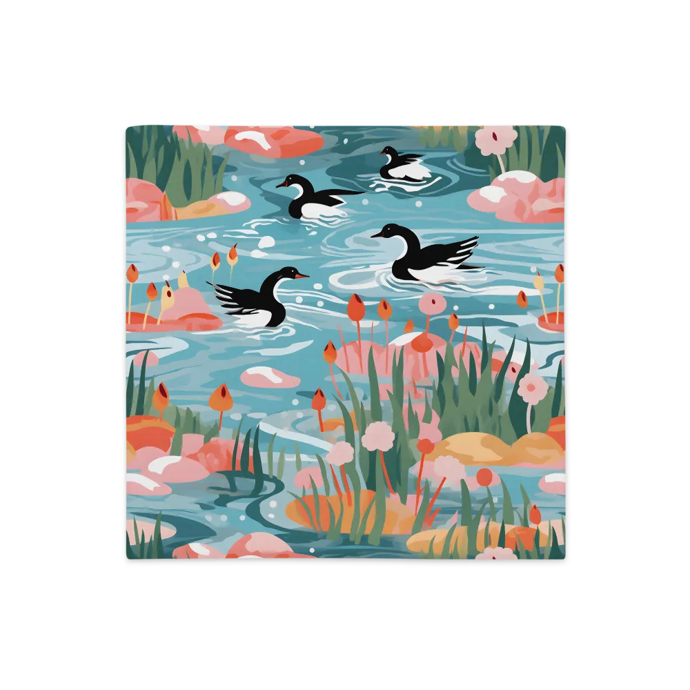 Serenity in Aquatic Harmony | Pillow Case | 18″×18″