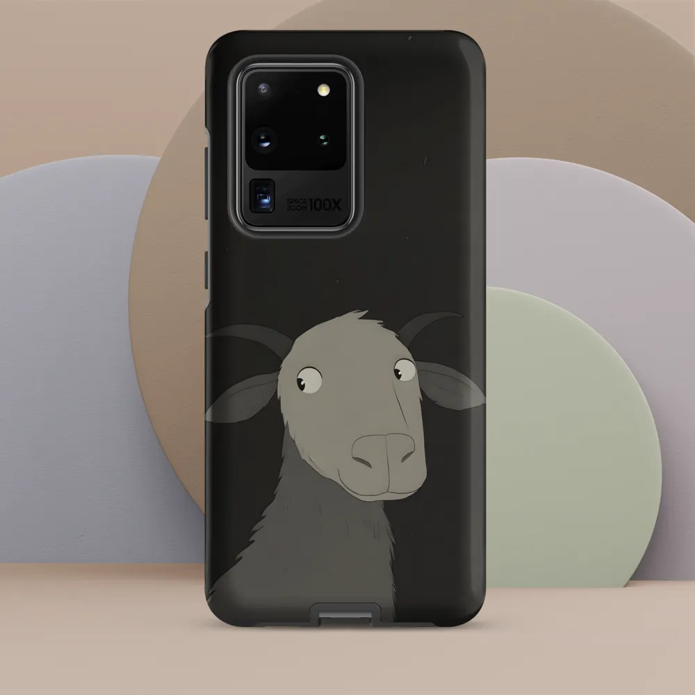 Whimsical Goat in Darkness