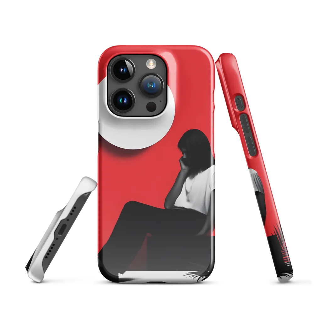 Contemplation in Red | Phone Case |  15 Pro | Snap Case | Glossy