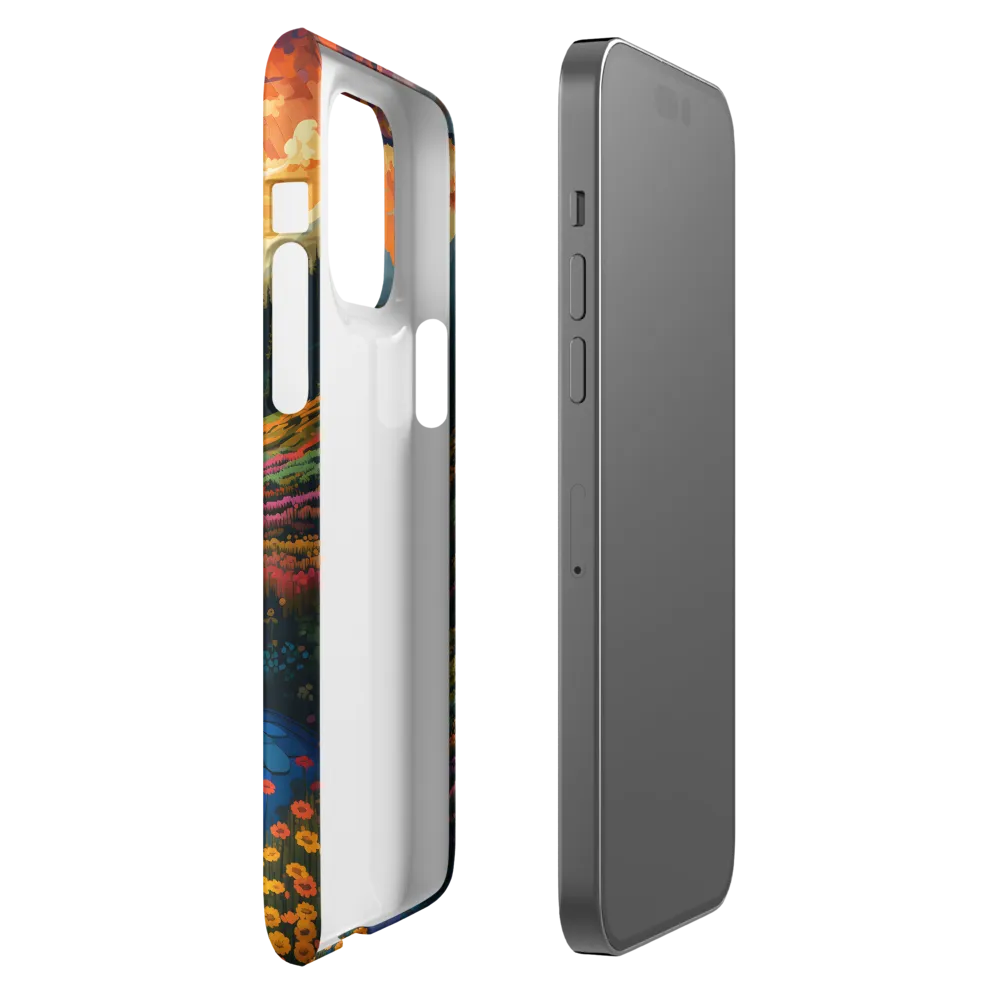 Serenity in Sunset: A Winding River's Embrace | Phone Case |  14 Pro Max | Snap Case | Matte