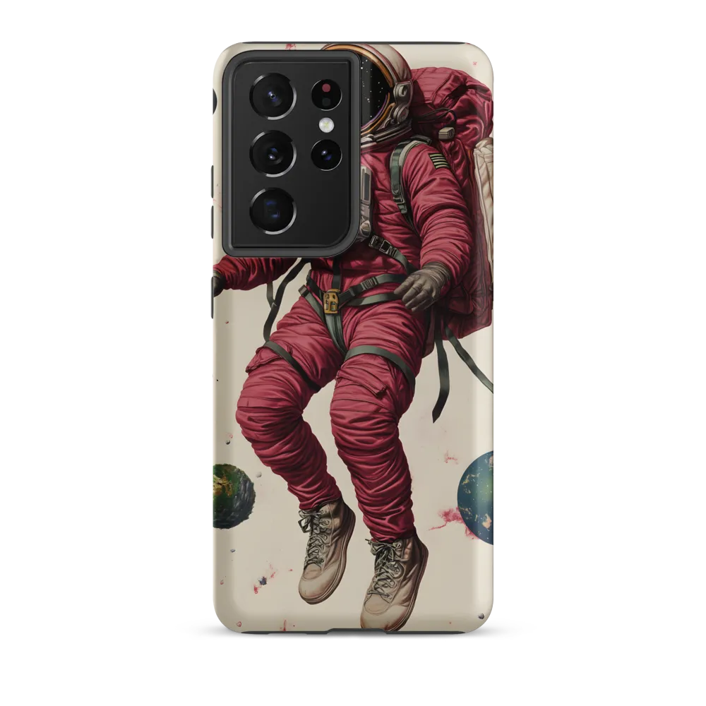 Cosmic Voyager: The Space Explorer | Phone Case |  S21 Ultra | Tough Case | Matte
